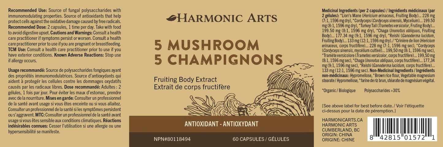 5 Mushroom Concentrated Powder