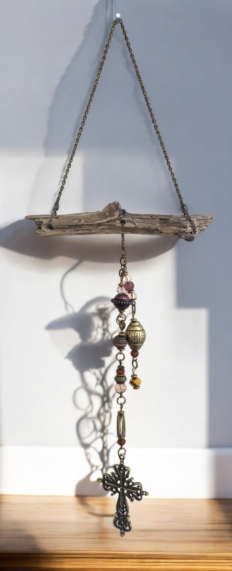 Driftwood Hanging Decor with a Cross
