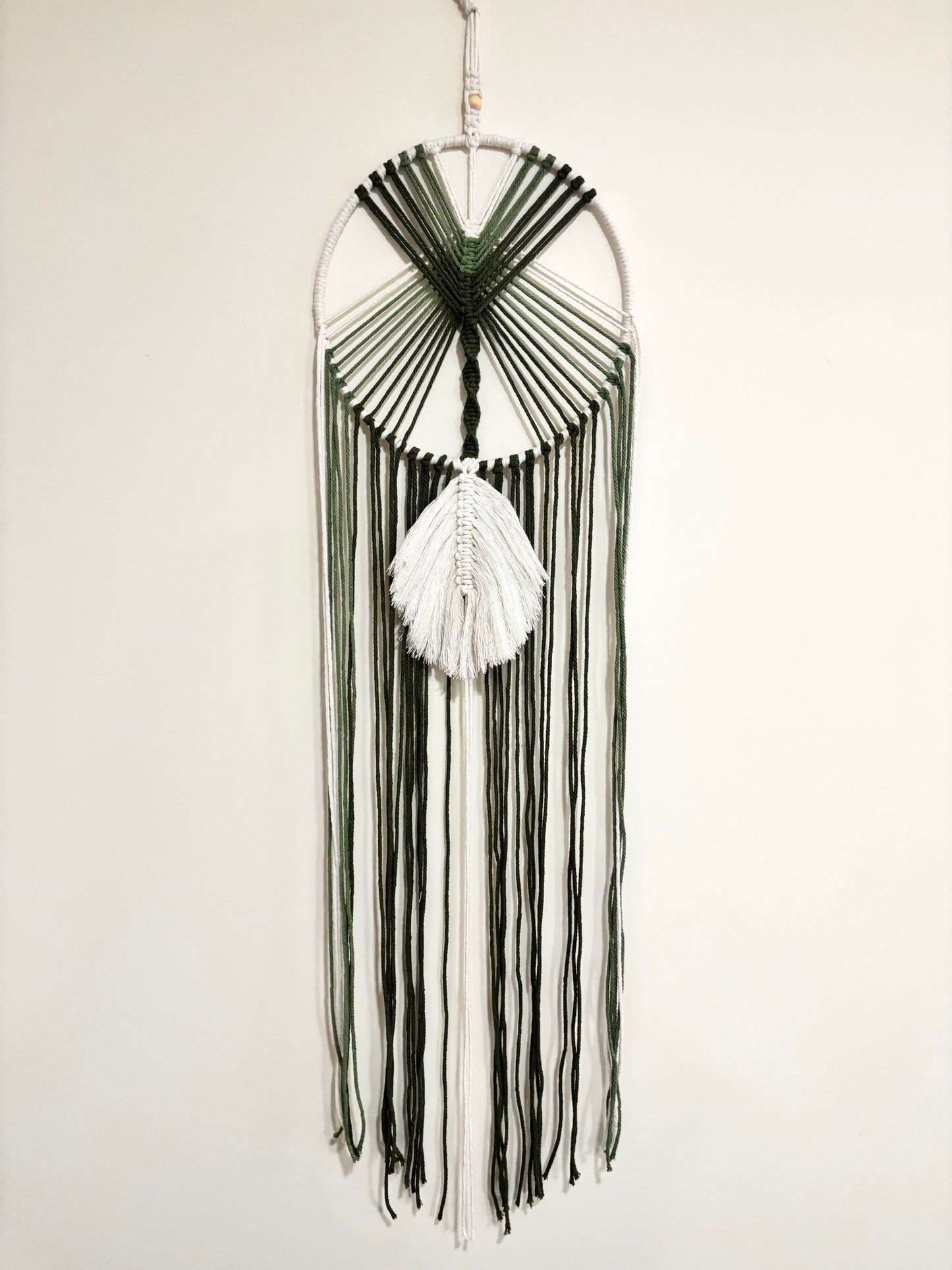 Earthy Green Macrame Dream Catcher