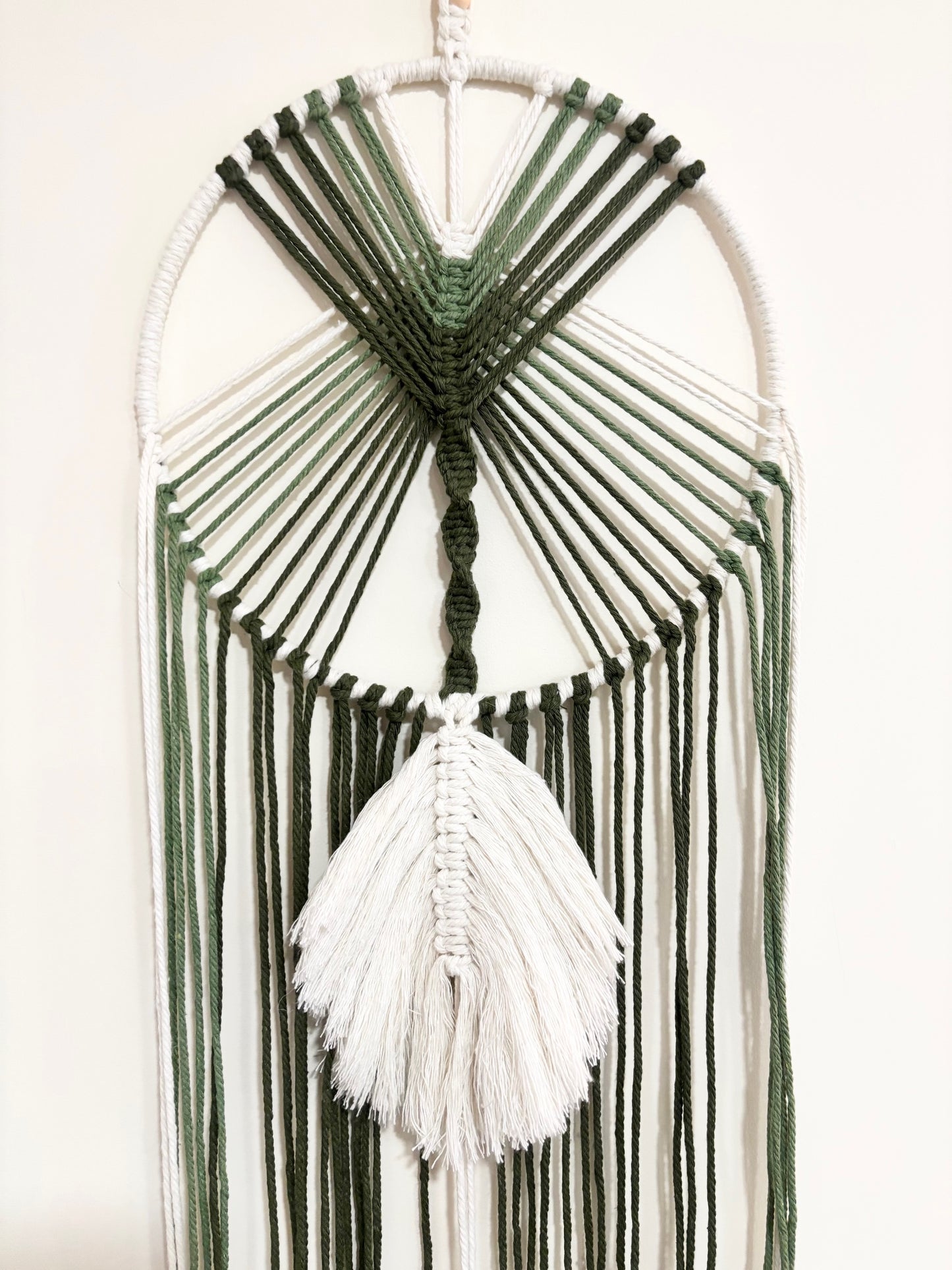 Earthy Green Macrame Dream Catcher