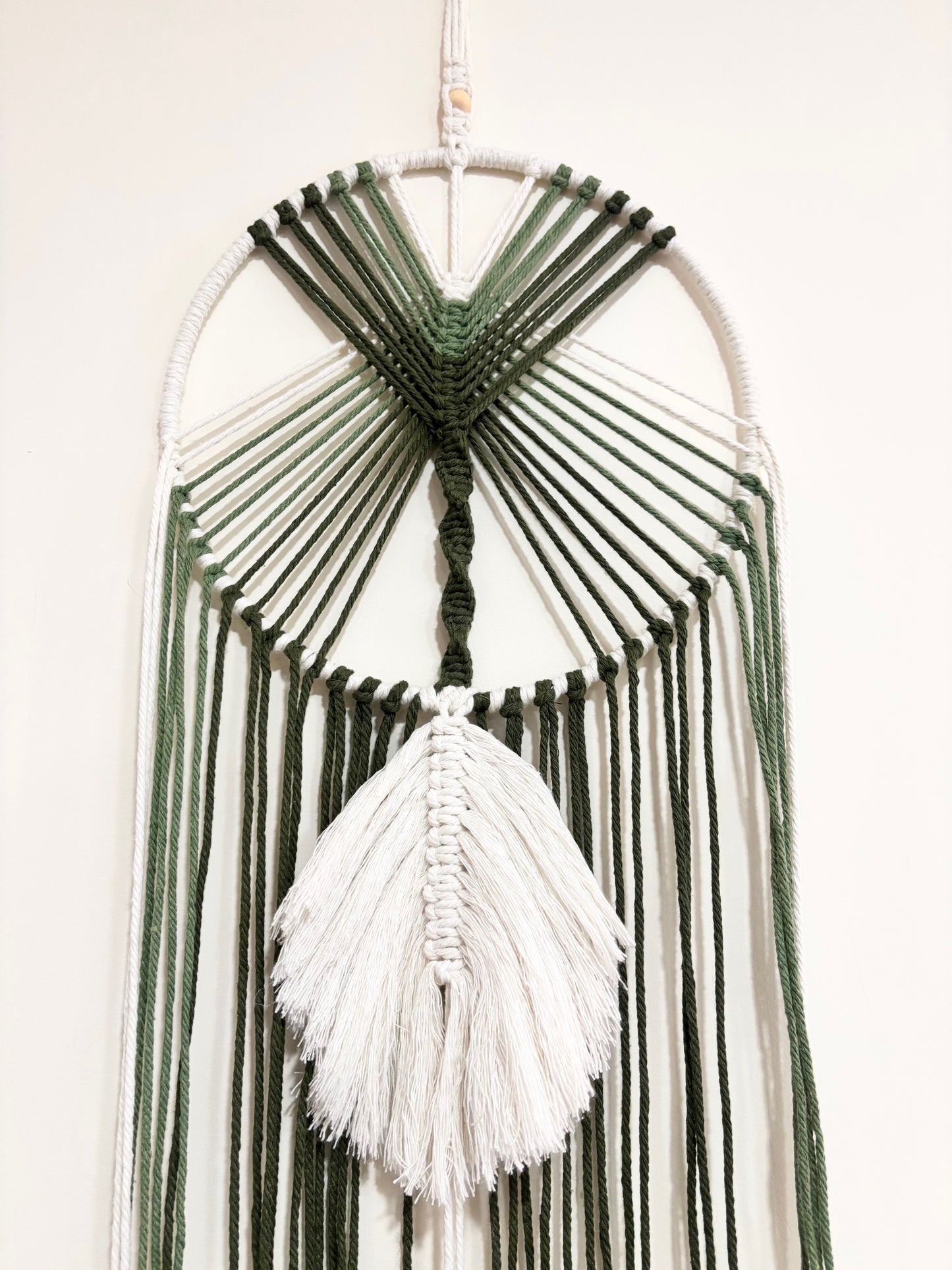 Earthy Green Macrame Dream Catcher