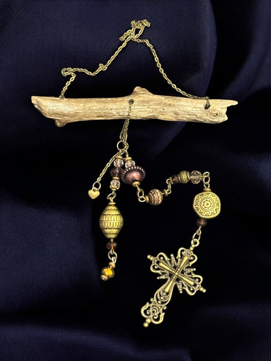 Driftwood Hanging Decor with a Cross