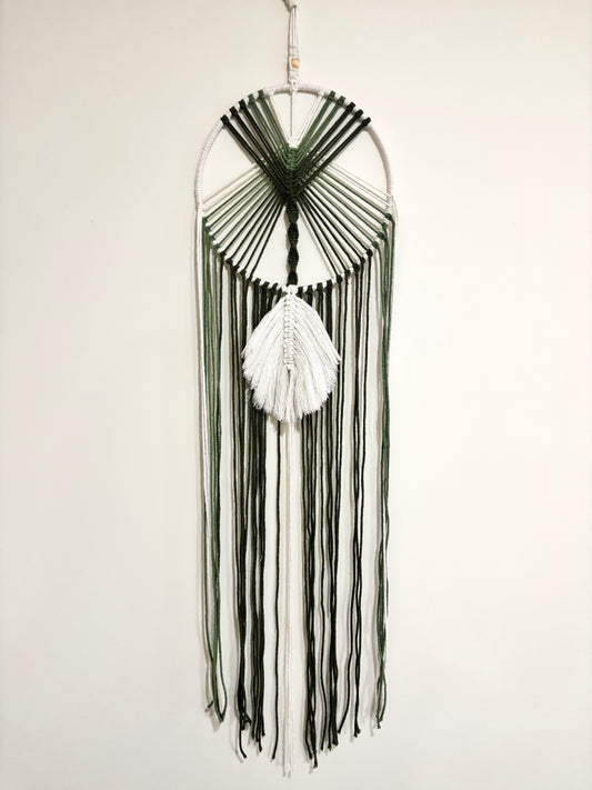 Earthy Green Macrame Dream Catcher
