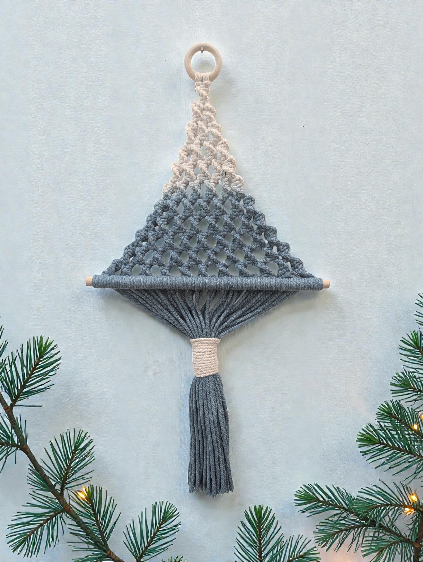 Ombre Macrame Christmas Tree