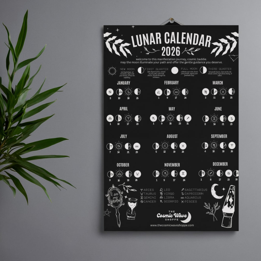Shadow Black Lunar Calendar